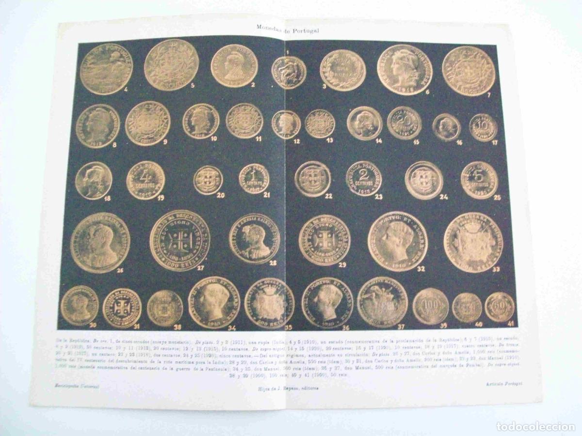 Otros art&iacute;culos de coleccionismo en papel: LAMINA ESPASA 10571: Monedas de Portugal - Varios