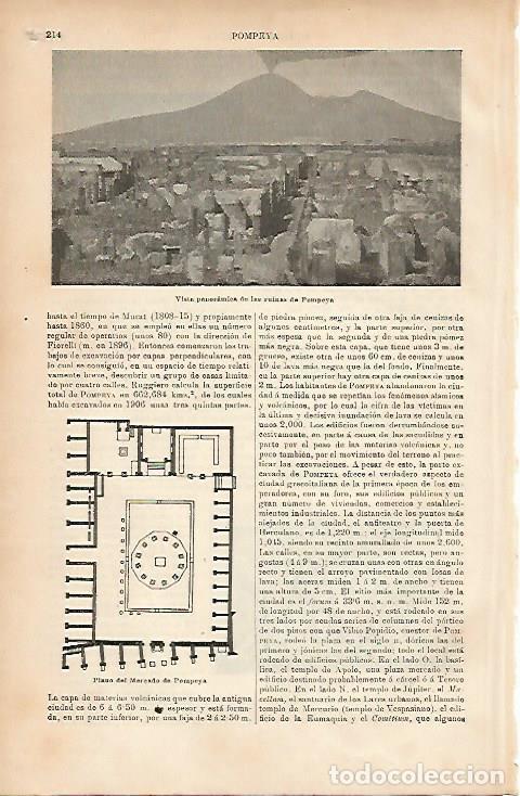 Otros art&iacute;culos de coleccionismo en papel: LAMINA ESPASA 10467: Vista panoramica de Pompeya - Varios