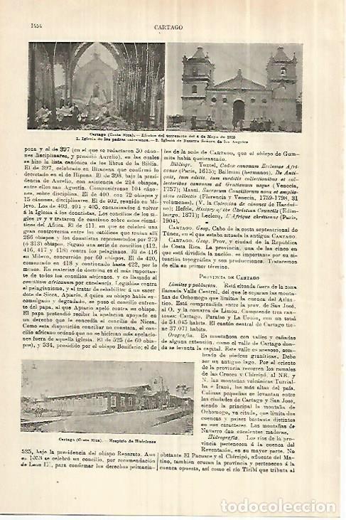 Otros art&iacute;culos de coleccionismo en papel: LAMINA ESPASA 28435: Terremoto de 1910 en Cartago Costa Rica - Varios