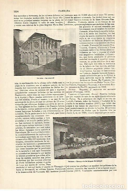 Otros art&iacute;culos de coleccionismo en papel: LAMINA ESPASA 28405: Catedral de Carrara - Varios