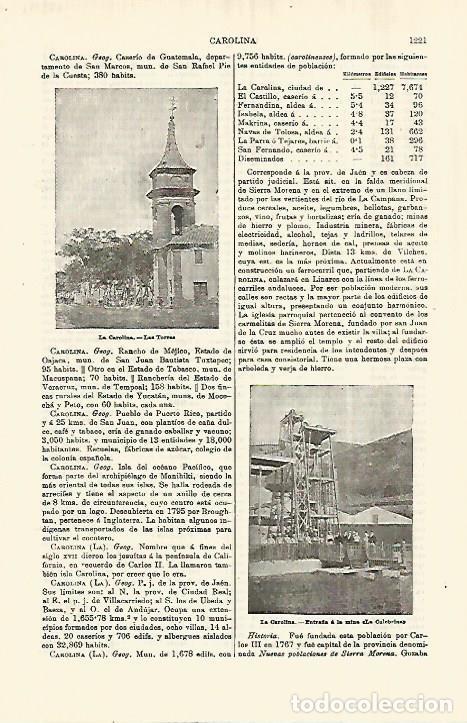 Otros art&iacute;culos de coleccionismo en papel: LAMINA ESPASA 28391: Las Torres en La Carolina Argentina - Varios
