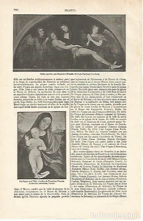 Otros art&iacute;culos de coleccionismo en papel: LAMINA ESPASA 28462: Cristo muerto por F. Francia - Varios