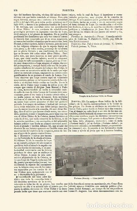 Otros art&iacute;culos de coleccionismo en papel: LAMINA ESPASA 28571: Templo de Fortuna Virile en Roma - Varios