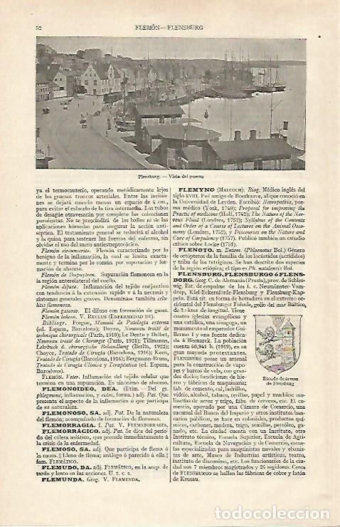 Otros art&iacute;culos de coleccionismo en papel: LAMINA ESPASA 28603: Puerto de Flensburg Alemania - Varios