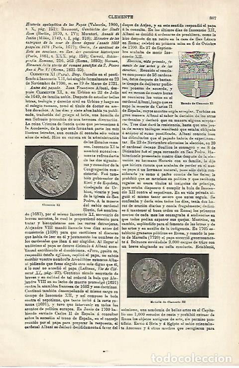 Otros art&iacute;culos de coleccionismo en papel: LAMINA ESPASA 28658: Escudo de Clemente XI - Varios