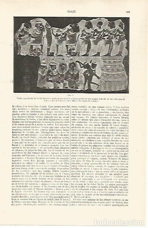 Otros art&iacute;culos de coleccionismo en papel: LAMINA ESPASA 28773: Trajes egipcios de la Dinastia XVIII - Varios