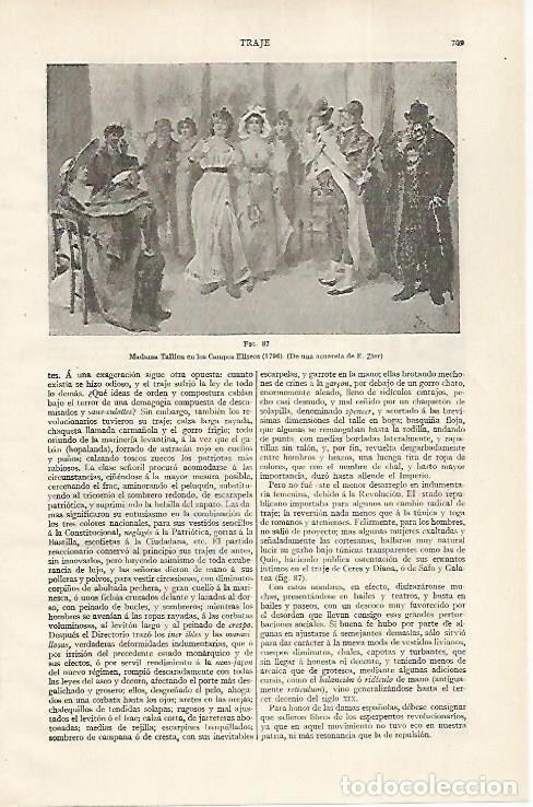 Otros art&iacute;culos de coleccionismo en papel: LAMINA ESPASA 28798: Madame Tallien en los Campos Eliseos por E. Zier - Varios