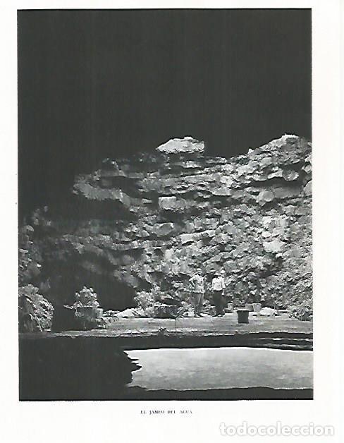 Sammelleidenschaft Andere Papierartikel: LAMINA 10402: Interior de cueva en Lanzarote - Claudio de la Torre
