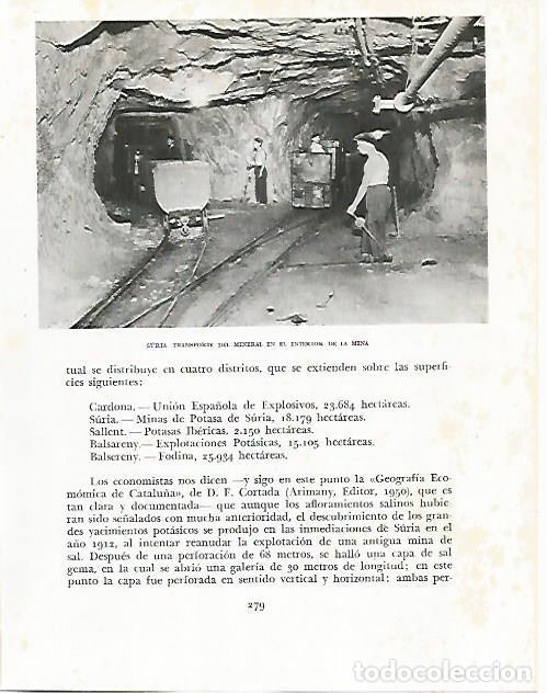 Otros art&iacute;culos de coleccionismo en papel: LAMINA 10549: Interior de la mina de Suria - Josep Pla