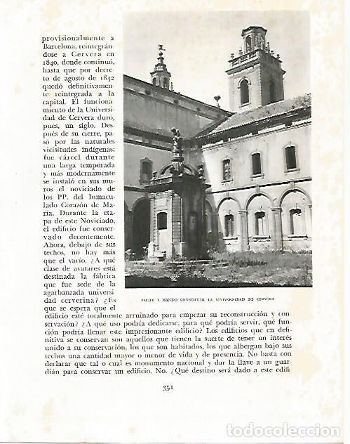 Otros art&iacute;culos de coleccionismo en papel: LAMINA 10580: Universidad de Cervera - Josep Pla