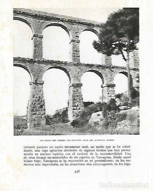 Otros art&iacute;culos de coleccionismo en papel: LAMINA 10664: Acueducto romano de Tarragona - Josep Pla