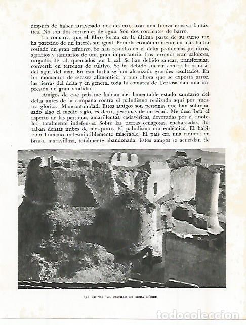 Otros art&iacute;culos de coleccionismo en papel: LAMINA 10673: Castillo de Mora d Ebre - Josep Pla