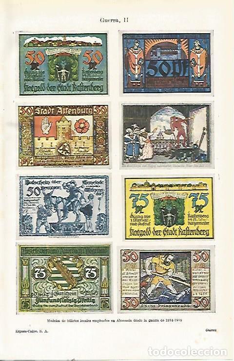 Otros art&iacute;culos de coleccionismo en papel: LAMINA ESPASA 21474: Billetes de Alemania desde la guerra de 1914-1918 - Varios