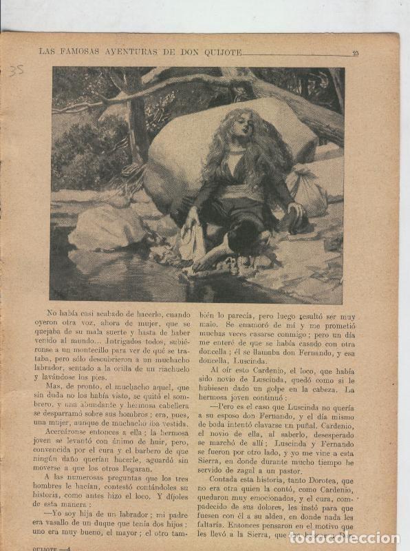 Otros art&iacute;culos de coleccionismo en papel: Las famosas aventuras de Don Quijote lamina 35 - Varios