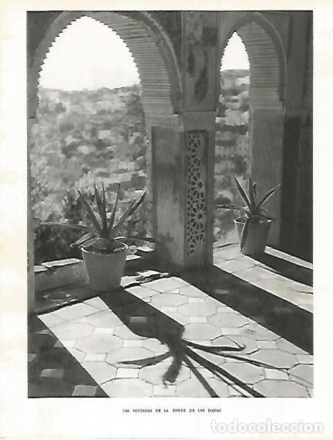 Sammelleidenschaft Andere Papierartikel: LAMINA 10874: Ventanas de la Torre de las Damas de La Alhambra - Jose Maria Peman. Fotografias de Ra