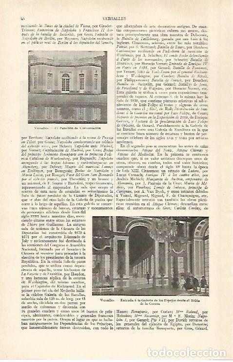 Otros art&iacute;culos de coleccionismo en papel: LAMINA ESPASA 28842: Pabellon de Conversacion y Galeria de los Espejos en Versalles - Varios