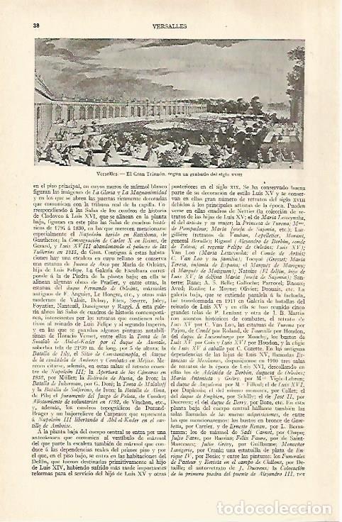 Otros art&iacute;culos de coleccionismo en papel: LAMINA ESPASA 28839: El Gran Trianon grabado del siglo XVIII - Varios