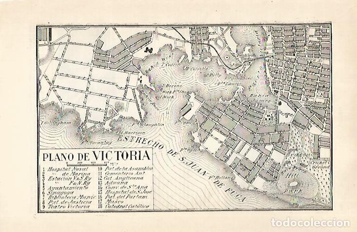 Otros art&iacute;culos de coleccionismo en papel: LAMINA ESPASA 28912: Plano de Victoria - Varios