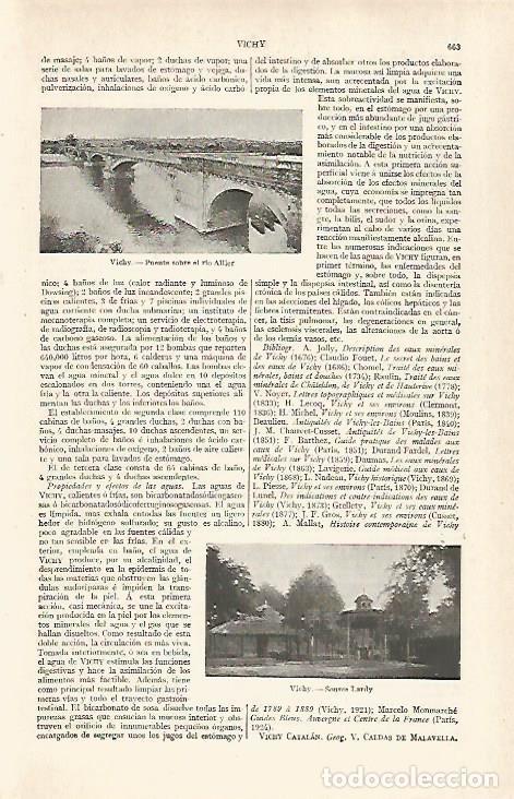 Otros art&iacute;culos de coleccionismo en papel: LAMINA ESPASA 28929: Puente sobre el rio Allier en Vichy Francia - Varios
