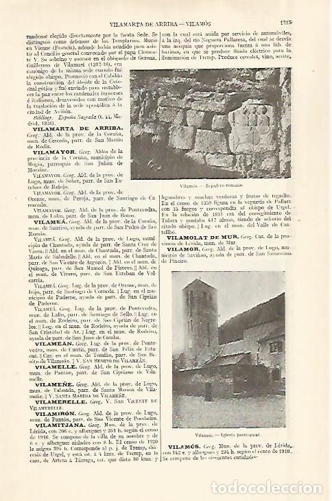 Otros art&iacute;culos de coleccionismo en papel: LAMINA ESPASA 29017: Iglesia de Vilamos Lleida - Varios