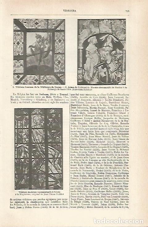 Otros art&iacute;culos de coleccionismo en papel: LAMINA ESPASA 28940: Vidriera francea de la Biblioteca de Troyes - Varios