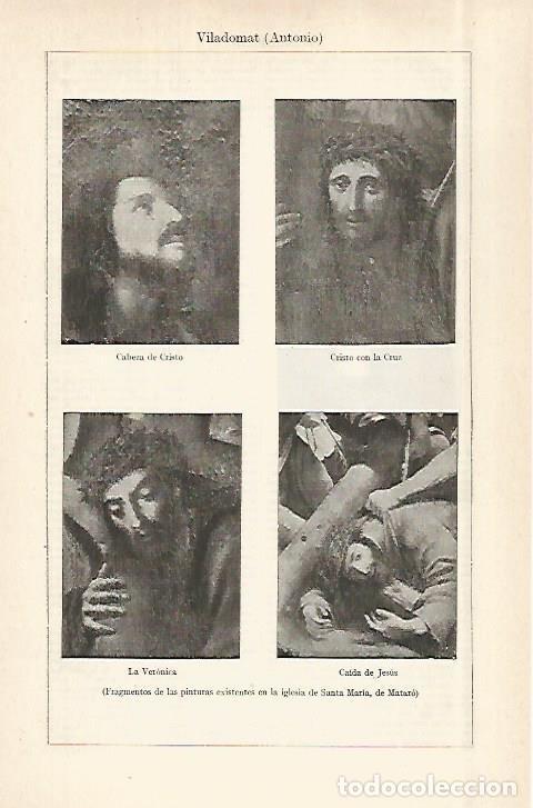 Otros art&iacute;culos de coleccionismo en papel: LAMINA ESPASA 29008: Pinturas de la iglesia de Santa Maria de Mataro por Viladomat - Varios