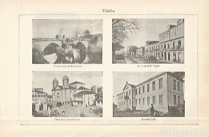 Otros art&iacute;culos de coleccionismo en papel: LAMINA ESPASA 29074: Vistas de Villalba La Coru&ntilde;a - Varios