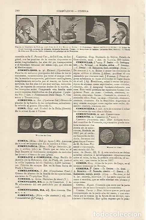Otros art&iacute;culos de coleccionismo en papel: LAMINA ESPASA 29284: Monedas de Cimo y Cimeras de cascos antiguos - Varios