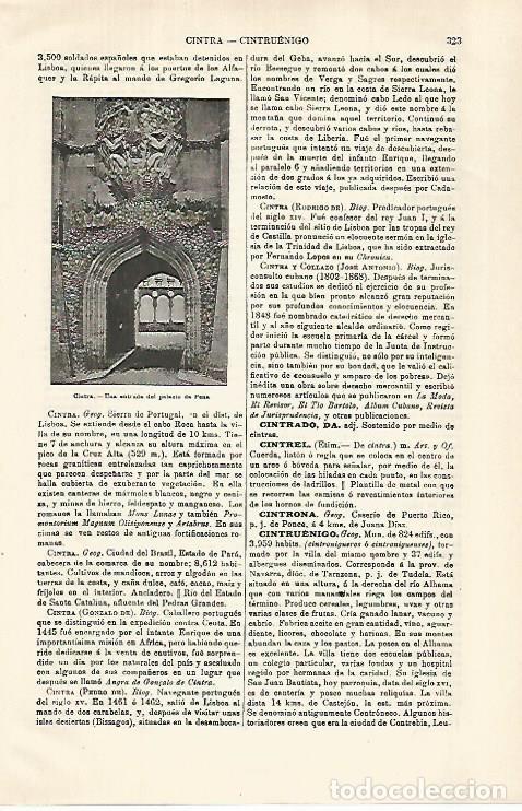 Otros art&iacute;culos de coleccionismo en papel: LAMINA ESPASA 29294: Entrada la Palacio da Pena en Sintra Portugal - Varios
