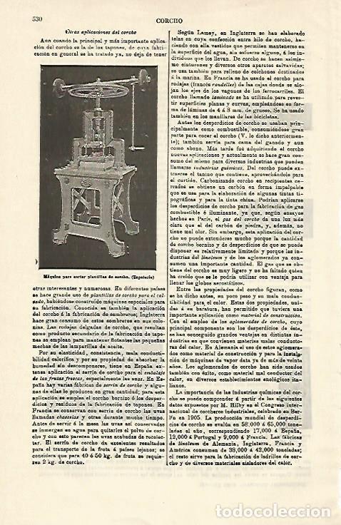 Otros art&iacute;culos de coleccionismo en papel: LAMINA ESPASA 14937: Maquina para cortar plantillas de corcho - Varios