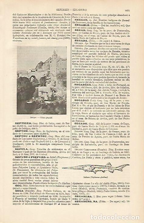 Otros art&iacute;culos de coleccionismo en papel: LAMINA ESPASA 19662: Vista parcial de Seftou Inglaterra - Varios