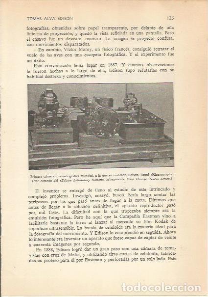 Sammelleidenschaft Andere Papierartikel: LAMINA 24160: Primera camara de cine inventada por Edison - Carmi&ntilde;a Verdejo