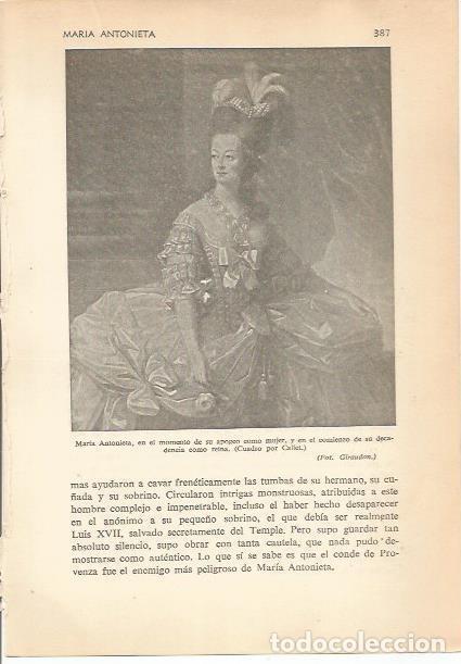 Otros art&iacute;culos de coleccionismo en papel: LAMINA 24232: Maria Antonieta, por Callet - Carmi&ntilde;a Verdejo