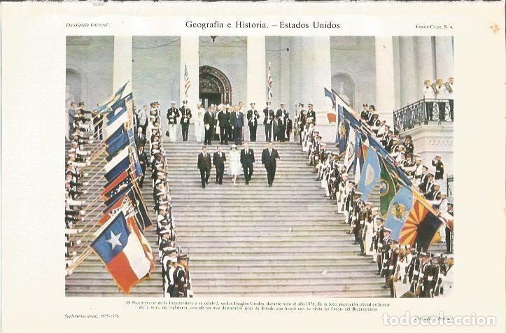 Otros art&iacute;culos de coleccionismo en papel: LAMINA ESPASA 36103: Acto del Bicentenario de la Independencia de Estados Unidos - Varios