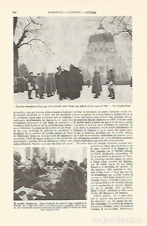 Otros art&iacute;culos de coleccionismo en papel: LAMINA ESPASA 29327: Entierro de Julius Raab el 8 enero de 1964. Viena - Varios