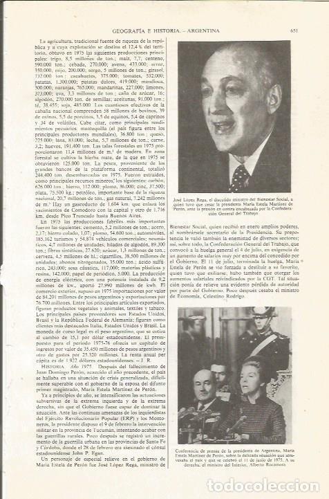 Otros art&iacute;culos de coleccionismo en papel: LAMINA ESPASA 36062: Jose Lopez Rega, ministro de Argentina - Varios