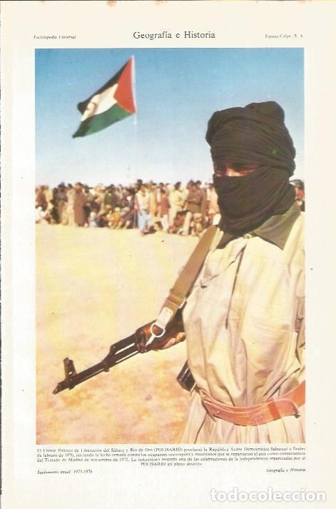 Otros art&iacute;culos de coleccionismo en papel: LAMINA ESPASA 36139: Guerrilero del Frente Polisario de Liberacion del Sahara - Varios
