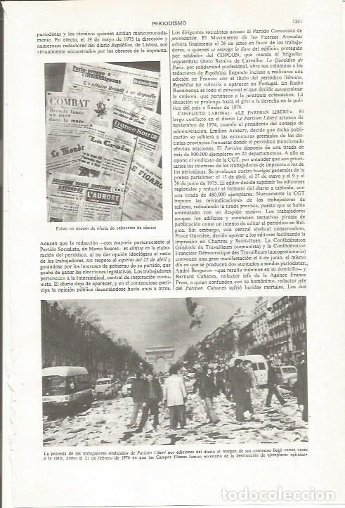 Otros art&iacute;culos de coleccionismo en papel: LAMINA ESPASA 36203: Protesta de trabajadores de Parisien Libere - Varios