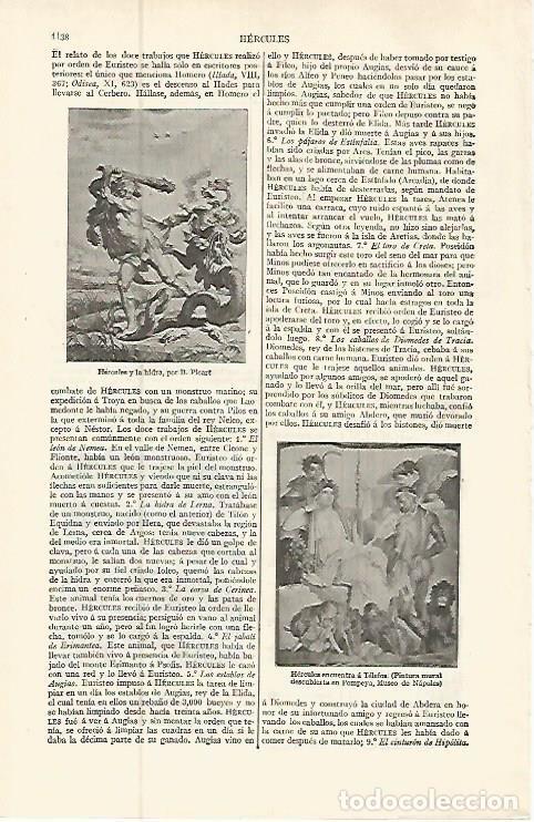 Otros art&iacute;culos de coleccionismo en papel: LAMINA ESPASA 29503: Hercules y la Hidra por B. Picart - Varios