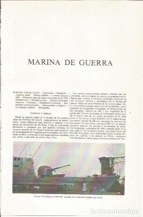 Otros art&iacute;culos de coleccionismo en papel: LAMINA ESPASA 36174: Torreta OTO-Melara en el patrullero Alvedo - Varios