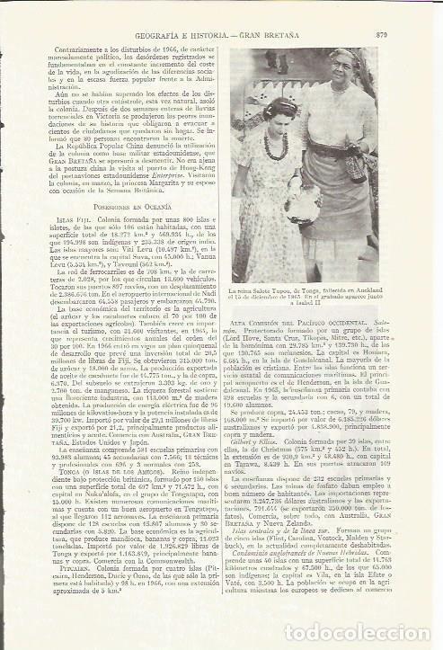 Otros art&iacute;culos de coleccionismo en papel: LAMINA ESPASA 35858: La reina Salote Topou de Tonga e Isabel II - Varios