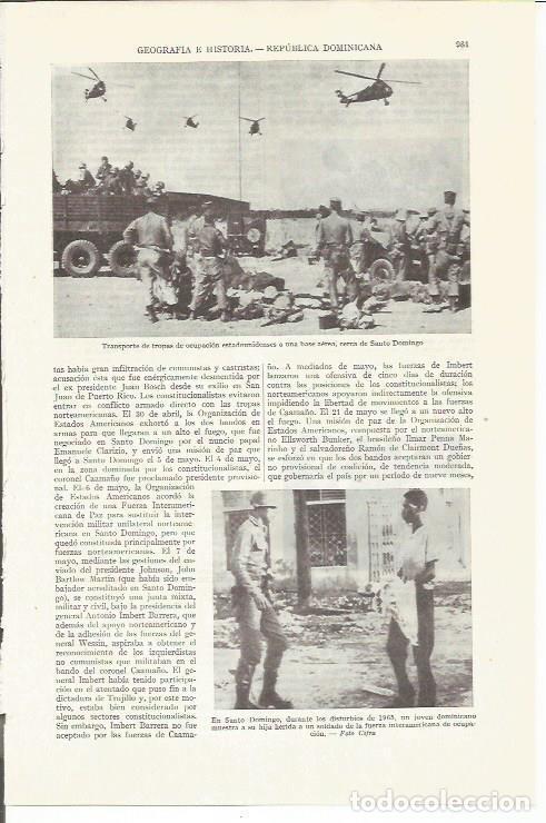 Otros art&iacute;culos de coleccionismo en papel: LAMINA ESPASA 35887: Militares en Santo Domingo - Varios