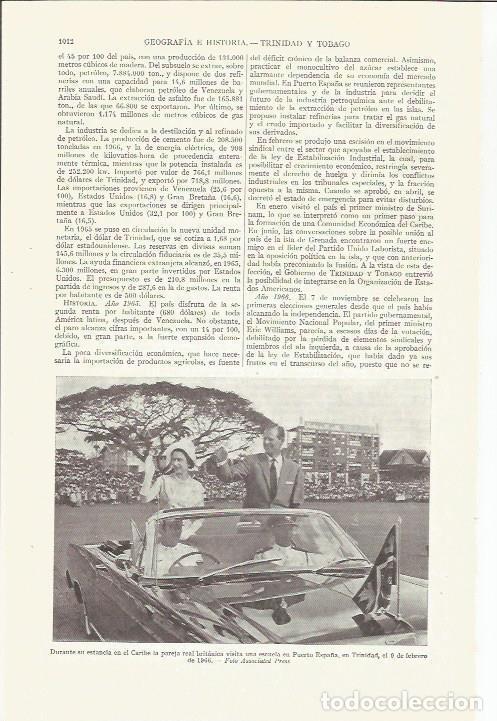 Otros art&iacute;culos de coleccionismo en papel: LAMINA ESPASA 35898: Isabel II en su visita a Trinidad en 1966 - Varios