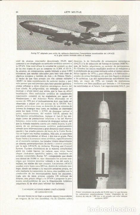 Otros art&iacute;culos de coleccionismo en papel: LAMINA ESPASA 35970: Boeing 707 y el SLBM tipo C-4 - Varios