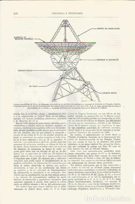 Otros art&iacute;culos de coleccionismo en papel: LAMINA ESPASA 35919: Antena parabolica de Robledo de Chavela, Madrid - Varios