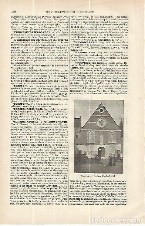 Otros art&iacute;culos de coleccionismo en papel: LAMINA ESPASA 13869: Iglesia de Termonde Belgica - Varios