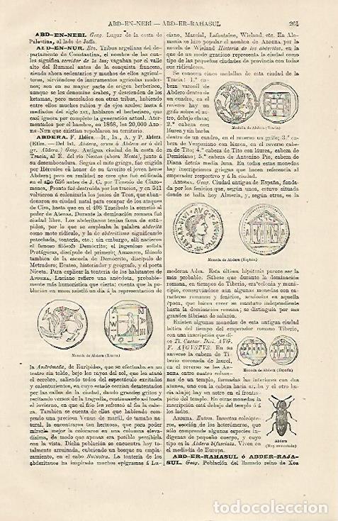 Otros art&iacute;culos de coleccionismo en papel: LAMINA ESPASA 13135: Monedas de Abdera - Varios