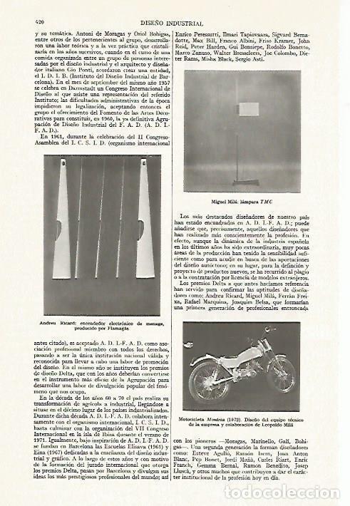 Otros art&iacute;culos de coleccionismo en papel: LAMINA ESPASA 13366: Montesa de 1972 - Varios