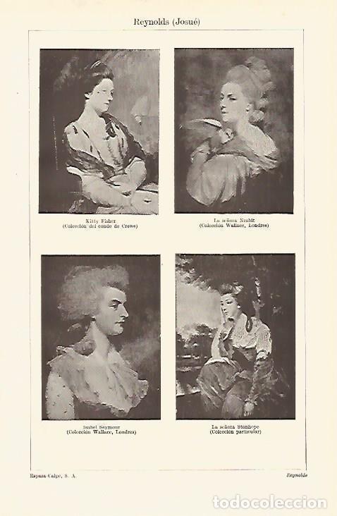 Otros art&iacute;culos de coleccionismo en papel: LAMINA ESPASA 13565: Retratos pintados por J. Reynolds - Varios