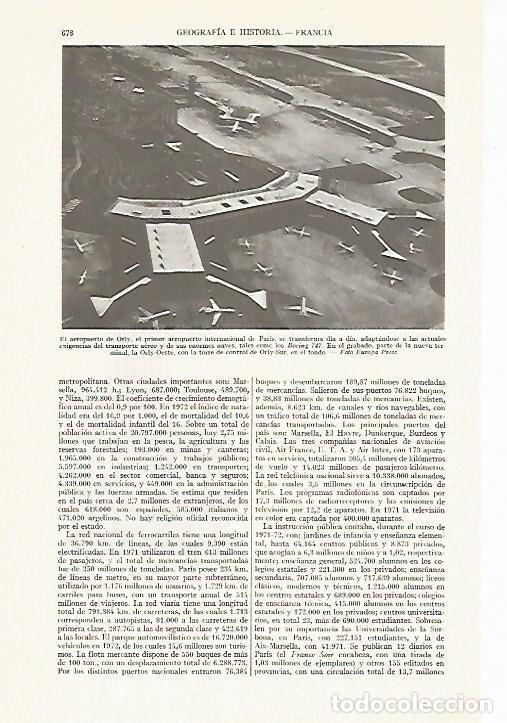 Otros art&iacute;culos de coleccionismo en papel: LAMINA ESPASA 13411: Aeropuerto de Orly en Paris - Varios